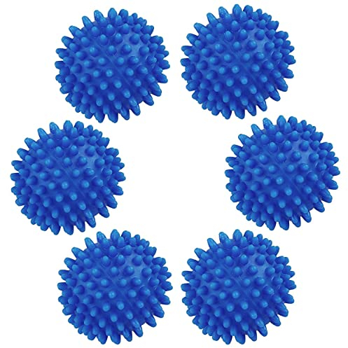 7Pcs Dryer Tumble Balls Reusable Dryer Laundry Balls Reduce Wrinkles and Static Cling, Blue