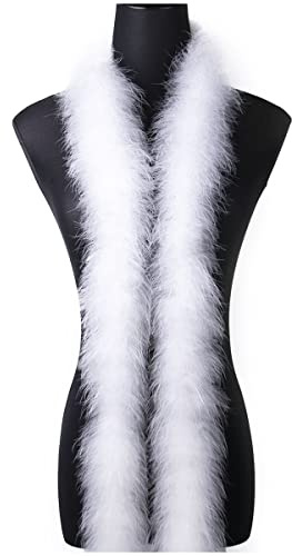 Flauschige Marabu-Federboa für Bastelarbeiten, Nähen, Zuhause, Hochzeit, Party, Weihnachtsdekoration, 2 Meter