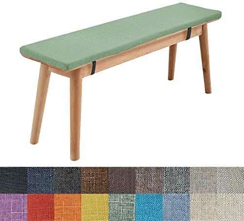 WTHYGB Bankauflage Bankkissen 110 X 40 X 5CM Waschbare Rutschfestes 5CM Dickes Gartenbank Sitzkissen mit Abnehmbarem Bezug, Stuhlkissen für Garten Terrasse Esszimmer Küche, 148 Größen (Grün)
