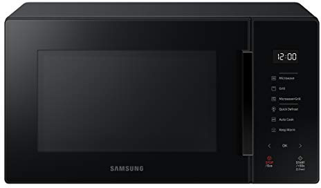 Samsung MG23T5018AK Forno Microonde, 23 Litri, 1100 W, Cottura Automatica e Home Dessert, Glass Design, Nero (Ricondizionato)