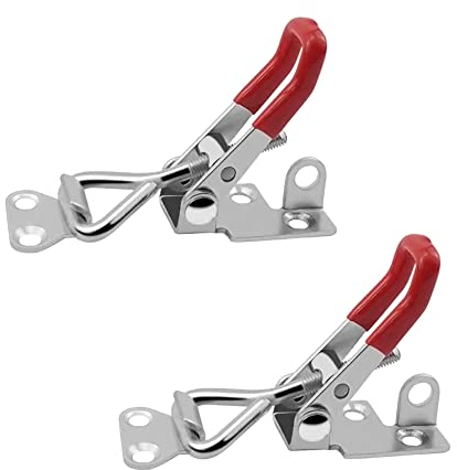 Loquet à Bascule en Métal, 2 pcs Pince à Loquet Bascule Loquet Porte Métal Sauterelles de Serrage Sauterelles Bascule Pince Fermoir Attache Rapide,pour Portes, Armoires, Valises 180KG
