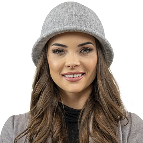 Vivisence Gorro De Invierno para Damas 7044, Gris Claro,Talla Única