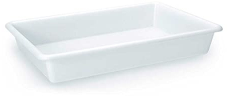 Acan Tradineur - Bandeja frigorífica de Almacenamiento, plástico, Reutilizable, Servir Comida, Aperitivos, Fabricado en España - 5,6 litros - 36 x 27,3 x 9 cm – Blanco