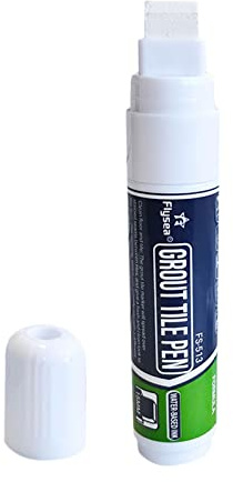 barenx Rotulador de lechada para azulejos, marcador de pintura para azulejos, restaurador y renovación de líneas de lechada en baños y cocinas, resistente al agua, antimoho, color blanco