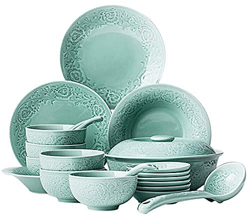 Juegos Combinados de porcelanaJuego de vajilla Fina,Juego de vajilla de Porcelana,Juegos de Platos y tazones de cerámica
