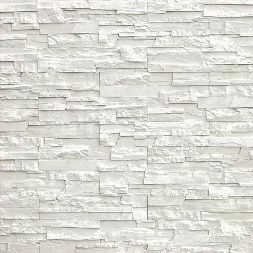 Revestimiento imitación piedra blanca yeso 0.82 m2