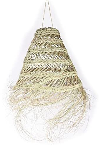 ARTIGIANATO VULCANO Lustre marocain en paille tressée – 45 x 45 x 45 cm