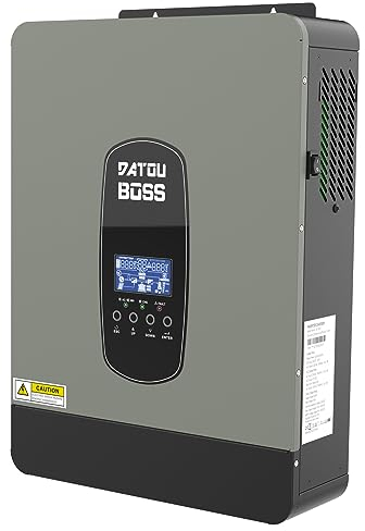 DATOUBOSS 3000W Reiner Sinus Hybrid Wechselrichter 24V DC auf 230V AC mit 80A MPPT Solarladeregler für Blei-Säure- und Lithium-Batterien