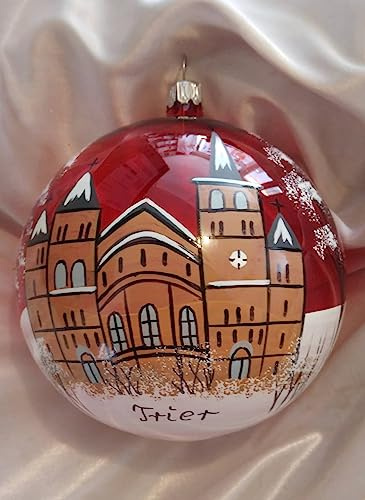 Dekokugel Trierer Dom (10cm / rot)
