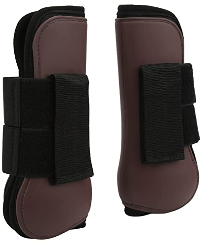 Cyrank Pferdesehnengamaschen, Pferdegamaschen Vorne Offen/Streichkappe, Stoßdämpfende Pferdegamaschen Unterstützen Sportgamaschen Für Pferdeschutzgamaschen(M)