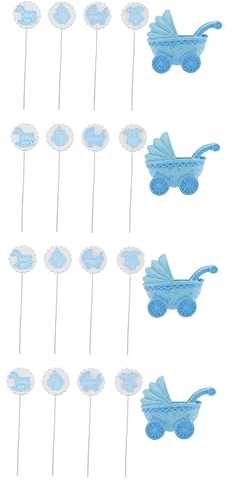 Gadpiparty 4 Sets Einzigartiger Kuchenaufsatz Für Babyparty Bezaubernder Kinderwagen Kuchendekor Geburtstagskuchenaufsatz Festliche Party-kuchendekoration Vielseitige Babyartikel 5 Stück * 4