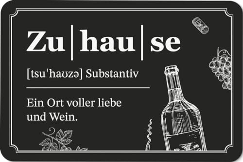 Tassenbrennerei Fußmatte mit Spruch Zuhause - EIN Ort voller Liebe - Türmatte lustig - Willkommen