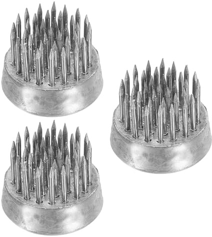 PATIKIL Rane Fiori 0,9 Acciaio Inossidabile Argento Tone 3pz | Fiori Composizione Strumento, Floreale Rana Spilli Contenitore, Ikebana Kenzan, per Vaso Fiore Composizione