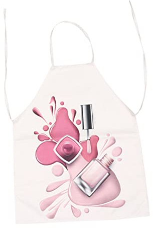 PRETYZOOM Nagelschürze Kellnerschürze Partykleidung Backen Kellner Cosplay Kostüme Nagelstudio Schürze Kochschürze Lustig Nagel Maniküre Schürze Küchendruckschürze Wesentliche Arbeit Mode