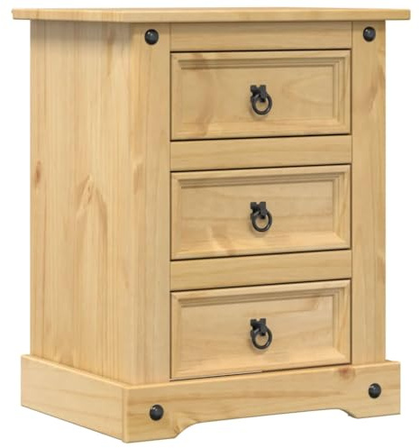 vidaXL Nachttisch Corona 53x39x66 cm Massivholz Kiefer