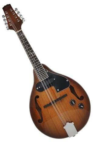 Erwachsene Mandoline-Instrument Achtsaitige Mandoline Tibetisches Volksinstrument Elektrische Mandoline Elektrisch Dunkelbraun Glänzend Sapele-Material