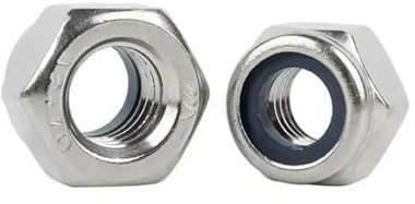 Contratuerca, tuercas autoblocantes 1/2/5/10/25 piezas Tuercas de seguridad hexagonales de nailon de acero inoxidable M2 M2.5 M3 M4 M5 M6 M8 M10 M12 M14 Tuerca hexagonal autoblocante Nylock (M2.5 x 25