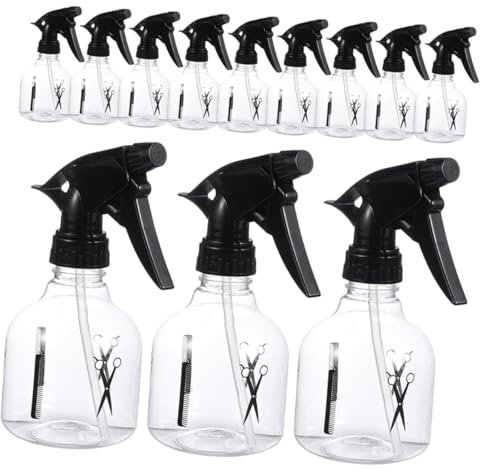 Didiseaon Botellas De Spray Para Peluquería 12 Piezas 250 Ml Pulverizador De Agua Transparente Para Cabello Cuidado Profesional Riego y Salón De Belleza