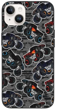 TZTTZT Compatible avec iPhone 14, coque de téléphone mignonne et cool pour véhicule tout-terrain, compatible avec iPhone 14, coque de protection antichoc pour homme et femme, blanc