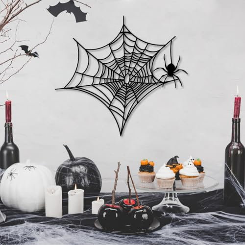 Spinnennetz Metall Wandation, Halloween Wandkunst, Schild, Wohnzimmer Wa