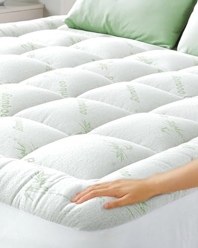 Surmatelas Confort Nuageux - Protège-Matelas Ultra-Doux, Respirant et rafraîchissant en Viscose de Bambou - 140 x 190 cm, Poches Profondes