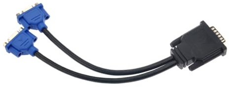 HIAKDOFT Adattatore Doppio Vga Femmina Cavo Splitter Video per Collegare Monitor Svga Compatibile con Schede Grafiche Desktop e Suncomputer Nero e Blu Resistente