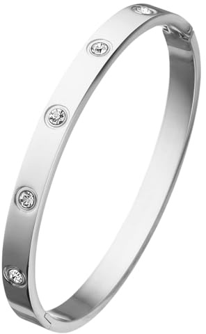 DIAMOND MODE Armreif Schmuck Damen Armband Gold & Silber 18K vergoldet Edelstahl mit Zirkonia, Liebesarmband, Schmuckarmband wasserfest Geschenk Geburtstag