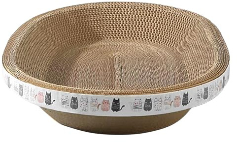 Ahuuen Rascador De Cartón para Gatos - Juguete De Cartón Resistente con Soporte De Carga,Almohadillas De Rascado De Gatos - para Escalada Descanso Percha Exterior Navidad Jugar Hogar Y Sofá