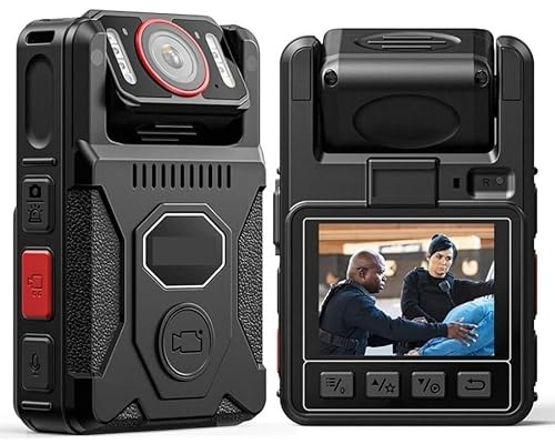 NGBFF Bodycam, videoregistratore della polizia, rotazione di 180°, registrazione della telecamera 4K, GPS, sport, bodycam