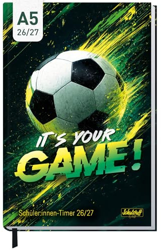 Häfft® Schulstuff Schüler:innen-Timer 2026 2027 A5 It’s your Game | Flexocover Schülerkalender von August 2026 - Juli 2027, Schülerplaner Hausaufgabenheft - organisiert durchs neue Schuljahr