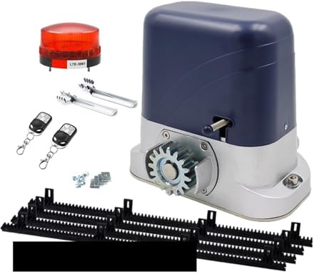 Schiebetor-Set Schiebetürmotor mit 4 m/6 m Nylon-Gestellen, 500 kg/600 kg/800 kg/1200 kg, optionaler automatischer Schiebetoröffner for Heimfabrik(6m racks 1200kg)