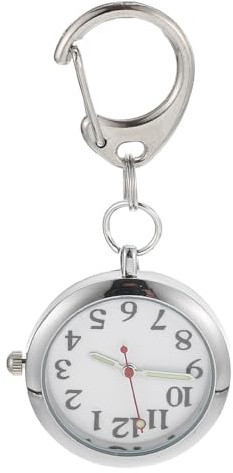 DOITOOL Montre Infirmière Aiguilles Lumineuses à Clip en Acier Inoxydable Facile à Porter Travail à L'hôpital et Usage Quotidien
