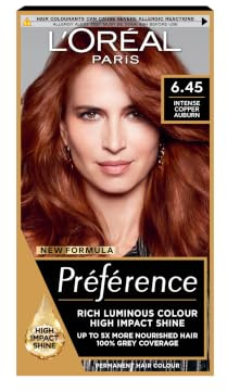 L'Oreal Paris Preference Permanent Luminous Hair Colour, 6.45 Brooklyn
