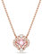 Swarovski Una Halskette, Glücksklee, Rosa, Roségold-Legierungsschicht