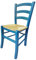 ZStyle, Stuhl Venedig, farbiges Holz, Stroh, für Restaurant, Agrotourismus, Küche, Haus -Grün, Blau, Gelb, Rot (Blau)
