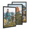 PHOTOLINI Bilderrahmen 50x70 Schwarz 3er Set, Puzzle Rahmen 50x70 Holz MDF mit Acrylglas, Bilderrahmen 70x50 groß zum Aufhängen, Picture Frame Rahmen 70x50 mit Zubehör, Posterrahmen für Fotos & Poster