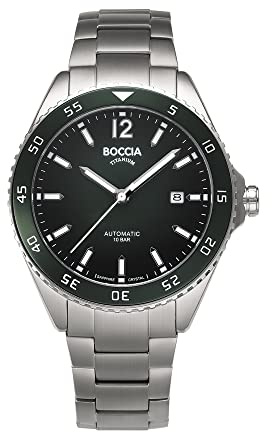Boccia Herren Armbanduhr in der Farbe Silber mit Titanarmband, Gehäusedurchmesser: 42 mm, 3653-2