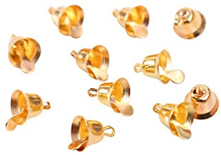 VINTORKY 20stücke Metall Jingle Bells Goldene Weihnachtsglocken Für Basteln Christbaumschmuck Und -Dekorationen Für Weihnachten Und Festliche Anlässe