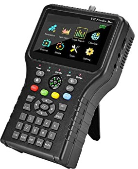 Sat Finder, V8 Finder Max 4,3 pollici DVB-S2X/S2/S MPEG-2/H.265 Braz1l ACM 1080P Ricevitore di segnale TV HD Receptor,per l'impostazione della parabola satellitare