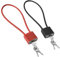 Lot de 2 Cadenas en Corde d'acier avec Clés,Cadenas Renforcé à Long Crochet avec 3 Clés,Serrure pour Valise, Portail, Vélo, Salle de Sport, Casier (Noir, Rouge)