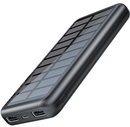 Batterie Externe Chargeur Portable | 10000mAh pour Ordinateur Portable et Chargeur Solaire,Chargeur Compact pour Pêche Camping Voyage Plage Universitaire Sac à Dos Voiture Festival