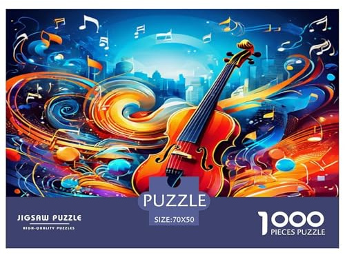 Puzzle Violin Art A 1000 Pezzi, Puzzle Colorful Music Adulti, Gioco Diabilità Impossibile Puzzle Arte Gioco Intellettivo Familiare Regali Di Festa 70x50cm/1000pcs