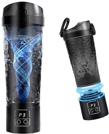 LIRONGTAGE Electric Protein Shaker Bottle, 700ml/24oz Shaker Cup with USB Rechargeable, Removable Base Blender Bottle, Portable Blender Cup for Protein Shakes Meal Replacement Shakes for Gym, Travel