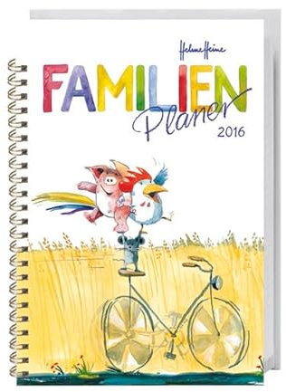 Helme Heine Familienplaner Buch A5 2016: Familienplaner-Buch mit Spiralbindung und fünf Namensspalten für die Termine der Familienmitglieder