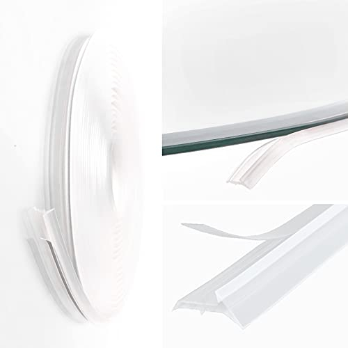 BIJON Ultra Silikon-Dichtlippe Schmutzlippe für Kaminplatte, Glasbodenplatte, Ofenplatte, Bodenplatte, Kaminofenplatte - Kaminofen Dichtung Selbstklebend - Länge 4,5m