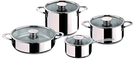 MEPRA Gourmet Batteria, 8 Pezzi, Acciaio Inossidabile 18/10