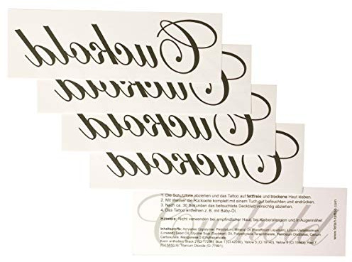 5 x Cuckold temporary tattoo lettering in black - Fetish cuckolding kinky tattoo (5)