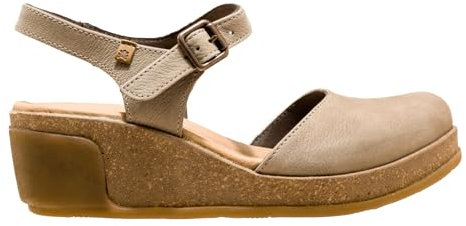 El Naturalista Damen Plateausandalen Leaves, Frauen Sandalen,Sommerschuhe,Freizeitschuhe,offene Schuhe,Strandschuhe,bequem,Piedra,41 EU / 7.5 UK
