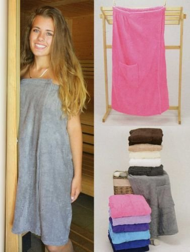 Edler A&R Towels Saunakilt für Damen - auf Wunsch mit individueller Stickerei Konfektionsgröße onesize, Farben A&R sand