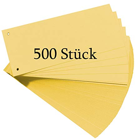 Herlitz 10843613 Trennstreifen, 100-er Packung, Gelb (5er Pack)